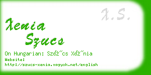 xenia szucs business card